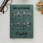 Personalized Bible Verse Birth Flower  PU Leather A5 Journal Notebook with Name and 200 Line Pages Birthday Baptism Gift for Christians Friends