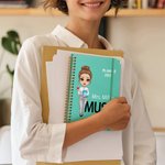 Personalized Cartoon 2026 Planner Spiral A5 Name Notebook with Weekly and Monthly Planning Pages Back to School Teacher's Day Gift for Teacher