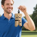 Gepersonaliseerde Golf Club Cartoon Karakter gezicht foto Golfbal tas met naam Golf accessoires verjaardagscadeau voor golfliefhebbers