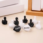 Personalised 3D Printed Swan Mother and Little Swan Luminous Ornament with Name Desk Decor Christmas Gift for Mom Grandma Family