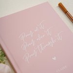 Personalised Pray on It Prayer Devotional Journal with Name Bible Study Accessory Baptism Birthday Gift for Christians