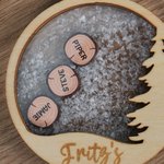 Personalised 1-8 Mini Wood Slices Shaker Ornament with Names and Year Christmas Tree Decor Holiday Party Favors for Family Friends