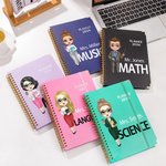 Personalized Cartoon 2026 Planner Spiral A5 Name Notebook with Weekly and Monthly Planning Pages Back to School Teacher's Day Gift for Teacher
