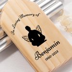 Personalized Angel Baby Character Silhouette Memorial Chime with Name Text and Date Garden Outdoor Decoration Birthday Anniversary Gift for Family