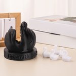 Personalised 3D Printed Swan Mother and Little Swan Luminous Ornament with Name Desk Decor Christmas Gift for Mom Grandma Family