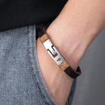 Henkilökohtainen Vintage Cross Nahkaranneke kaiverrettu teksti uskonnollinen korut syntymäpäivä vuosipäivä lahja miehille