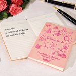 Personalised Whimsical Wedding Planner PU Leather Notebook with 120 Lined Pages and Name Bridal Shower Engagement Gift for Bride To Be