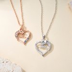 Gepersonaliseerde fantasie eenhoorn hart hanger ketting met naam sierlijke sieraden verjaardag kerstcadeau voor meisje kind dochter