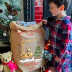 Personalised Cute Dinosaur Construction Vehicle Drawstring Gift Bag Santa Sack with Name and Year Christmas Gift for Kids