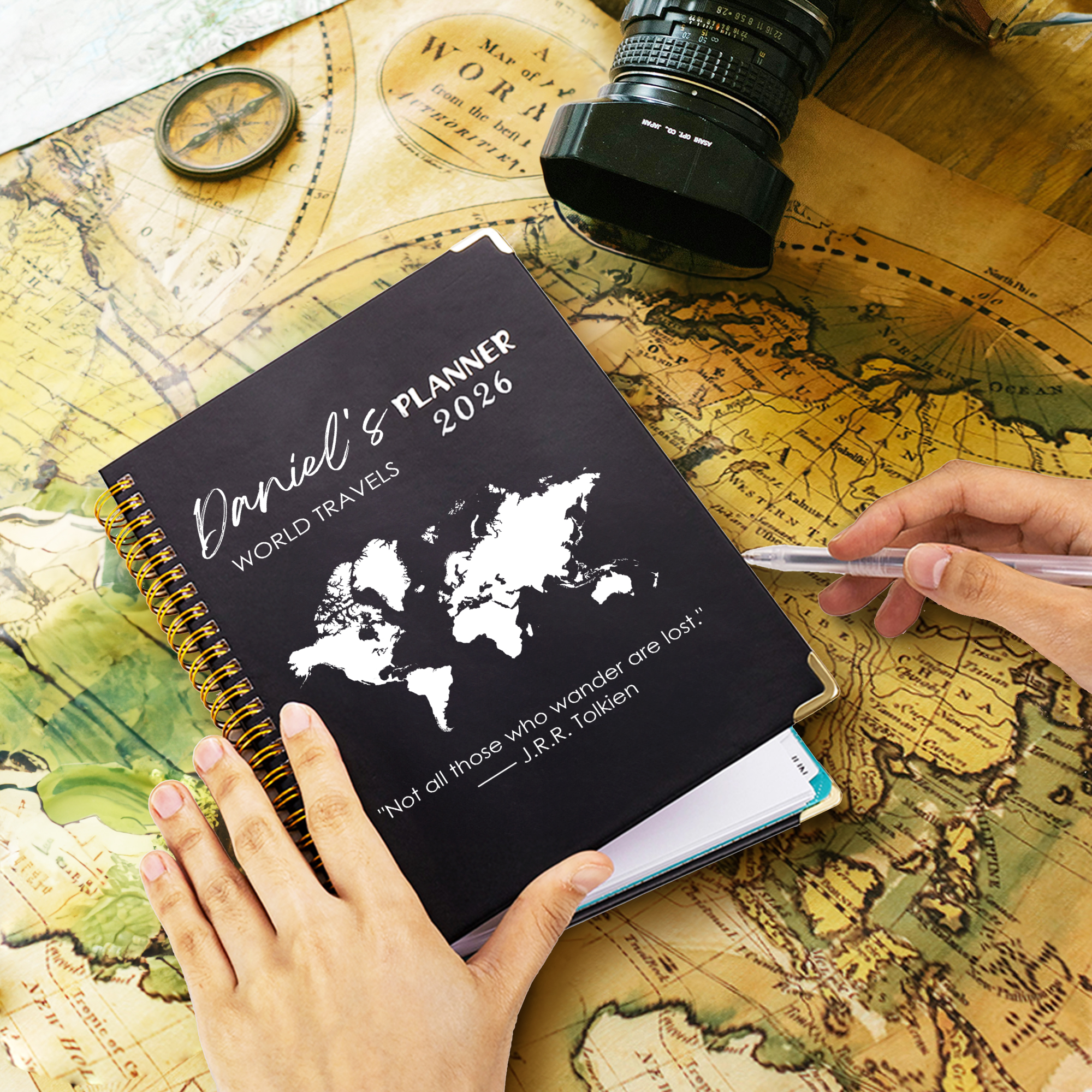 Travel Map 2026 Planner A5 Calendar Planner Notebook With 