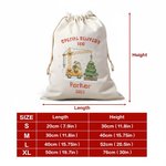 Personalised Cute Dinosaur Construction Vehicle Drawstring Gift Bag Santa Sack with Name and Year Christmas Gift for Kids