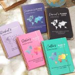 Henkilökohtainen matkakartta 2026 Planner A5 kalenteri Planner Notebook nimi ja otsikko Travel vuosipäivä lahja matkailijoille Valmistuneet