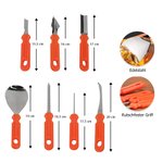 Personalisierte Halloween Kürbis-Schnitzwerkzeuge 7-teiliges Schnitzset mit Namen und Aufbewahrungstasche Halloween Geschenk für Familie Kinder