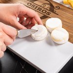 Personalised Engraved Text Floral Monogram Acacia Marble 11 Pcs Cutting Board Coaster Set wth Ceramic Bowl Wooden Spoon Housewarming Gift for Family