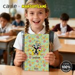 Personalized Cute Long-Tailed Marsupilami A5 Spiral Notebook with Name and Year Birthday Gift for Boys Girls | Callie × Marsupilami®