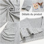 Cardigan Personnalisé avec 1-3 Photos de l'Animal de Compagnie et Noms Brodés Cadeau d'Anniversaire pour les Propriétaires d'Animaux de Compagnie