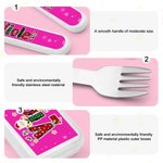 Fourchette Cuillère Couteau 3 pièces avec étui et nom Cadeau de Noël pour enfants