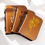 Personalizada Flor de Nacimiento Versículos de la Biblia PU Leather Book Cover with Name Birthday Anniversary Gift for Christians Women