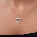 Gepersonaliseerde fantasie eenhoorn hart hanger ketting met naam sierlijke sieraden verjaardag kerstcadeau voor meisje kind dochter
