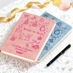 Personalised Whimsical Wedding Planner PU Leather Notebook with 120 Lined Pages and Name Bridal Shower Engagement Gift for Bride To Be