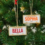 Personalised New Driver Number Plate Style Wooden Ornament with Name Year and Lanyard Home Decor Christmas Gift for Family Friends Teen