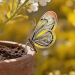 Personalized Stained Monarch Butterfly Bee Suncatcher with Name Garden Pot Decoration Birthday Gift for Women Gardeners