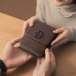 Personalised Retro Initial Name PU Leather Pen Case with 6/12 Slots Birthday Christmas Gift for Men Officers