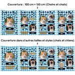 Couverture Douce Personnalisée avec 1-4 Noms Photos et Texte Cadeau Anniversaire pour Propriétaire d'Animal de Compagnie