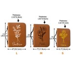 Personalizada Flor de Nacimiento Versículos de la Biblia PU Leather Book Cover with Name Birthday Anniversary Gift for Christians Women