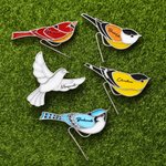 Personalized Stained Monarch Butterfly Bee Suncatcher with Name Garden Pot Decoration Birthday Gift for Women Gardeners