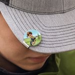 Henkilökohtainen kasvokuva sarjakuvahahmo Golf Ball Marker Magneettinen hattuklipsi nimellä Syntymäpäivä Pelipäivä lahja golfpelaajalle