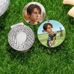 Henkilökohtainen kasvokuva sarjakuvahahmo Golf Ball Marker Magneettinen hattuklipsi nimellä Syntymäpäivä Pelipäivä lahja golfpelaajalle