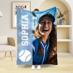 Personalisierte Sport Foto weiche Decke mit Namen Home Decor Geburtstag Weihnachten Geschenk für Sportfans