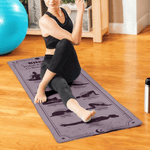 Personalized Mandala Pattern Yoga Poses Absorbent Microfiber Yoga Towel with Name Sports Accessories Holiday Party Birthday Gift for Yoga Lovers Women