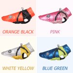 Personalized Red Heart Paw Print Winter Coat Dog Jacket with Pet Name for Cold Weather Outdoor Activities Christmas Gift for Pet Owners