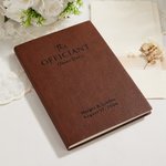 Personalised Name Date Design Multicolor A5 PU Leather Journal Notebook Wedding Thank You Gift for Wedding Officiant