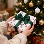 Personalised Christmas Theme Cute Santa Claus Wrapping Paper with Name Holiday Decor Christmas Gift for Family Friends