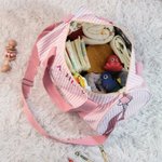 Personalized Baby Travel Duffle Bag Weekender Overnight Bag with Embroider Name Water Resistant Large Capacity for Baby Shower Gift