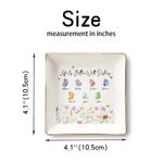 Personlig färgglad blomma 2-10 fjärilar design keramisk prydnadsföremål smyckeskål med namn heminredning födelsedagspresent för systrar besties