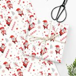 Personalised Christmas Theme Cute Santa Claus Wrapping Paper with Name Holiday Decor Christmas Gift for Family Friends