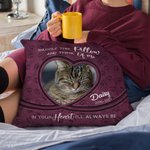 Personalized Vintage Paw Print Heart Pet Photo Soft Throw Pillow Cover with Name and Date Birthday Anniversary Memorial Gift for Pet Owners Lovers