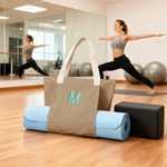 Personalised Shadow Monogram Multicolor Large Capacity Yoga Mat Bag with 1-3 Letters Fitness Accessory Birthday Gift for Women Yoga Lovers