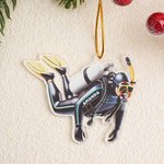 Personalized Scuba Diver Acrylic Ornament with Name Home Decor Christmas Birthday Gift for Divers Ocean Adventure Enthusiasts