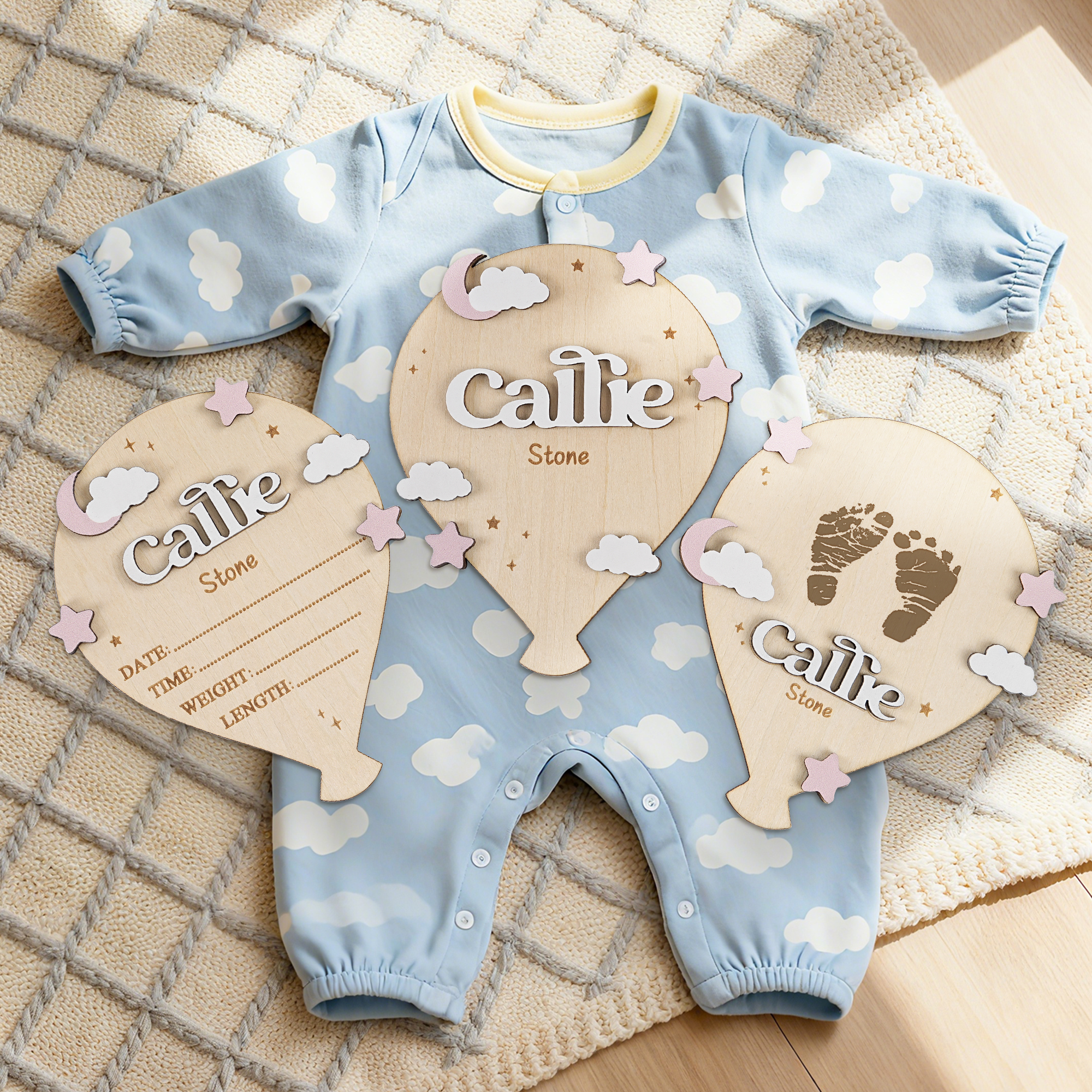 cadeauset voor pasgeborenen, grijs, 5 stuks