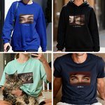 Personalized Ocean Eyes Multicolour T-shirt Sweatshirt Hoodie with Text and Photo Christmas Birthday Anniversary Gift for Family Friends