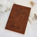 Personalised Name Date Design Multicolor A5 PU Leather Journal Notebook Wedding Thank You Gift for Wedding Officiant