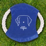 Personalized Cute Line Style Dog Multicolor Waterproof Dog Flying Disc with Name Outdoor Dog Toy Birthday Gift for Pet Owners