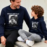 Sweat-shirt Personnalisé avec Texte et Photo Cadeau d'Anniversaire et de Noël pour Enfant Famille