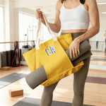 Personalised Shadow Monogram Multicolor Large Capacity Yoga Mat Bag with 1-3 Letters Fitness Accessory Birthday Gift for Women Yoga Lovers