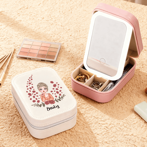 Boîte à Bijoux En Cuir Verrouillable Pour Femme - Coffret De Voyage à 2